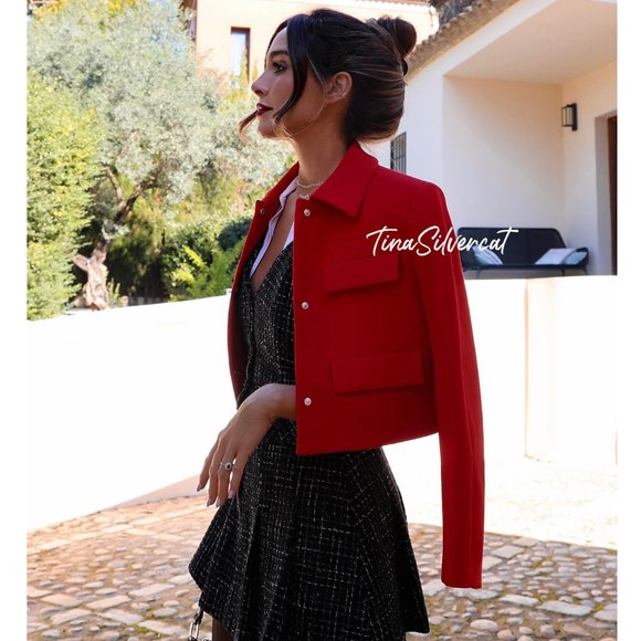 BLOGGER'S FAVE! Zara Contrasting Tweed Mini Dress NWT - Picture 7 of 16